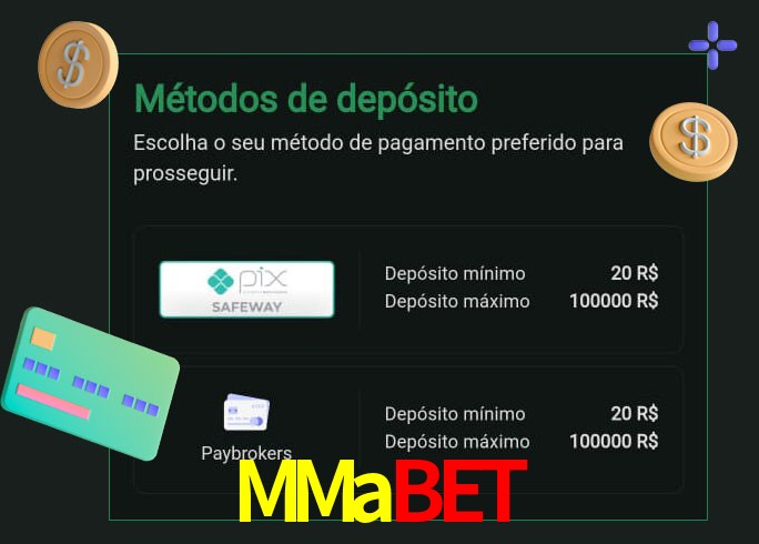 O cassino MMabet oferece uma grande variedade de métodos de pagamento